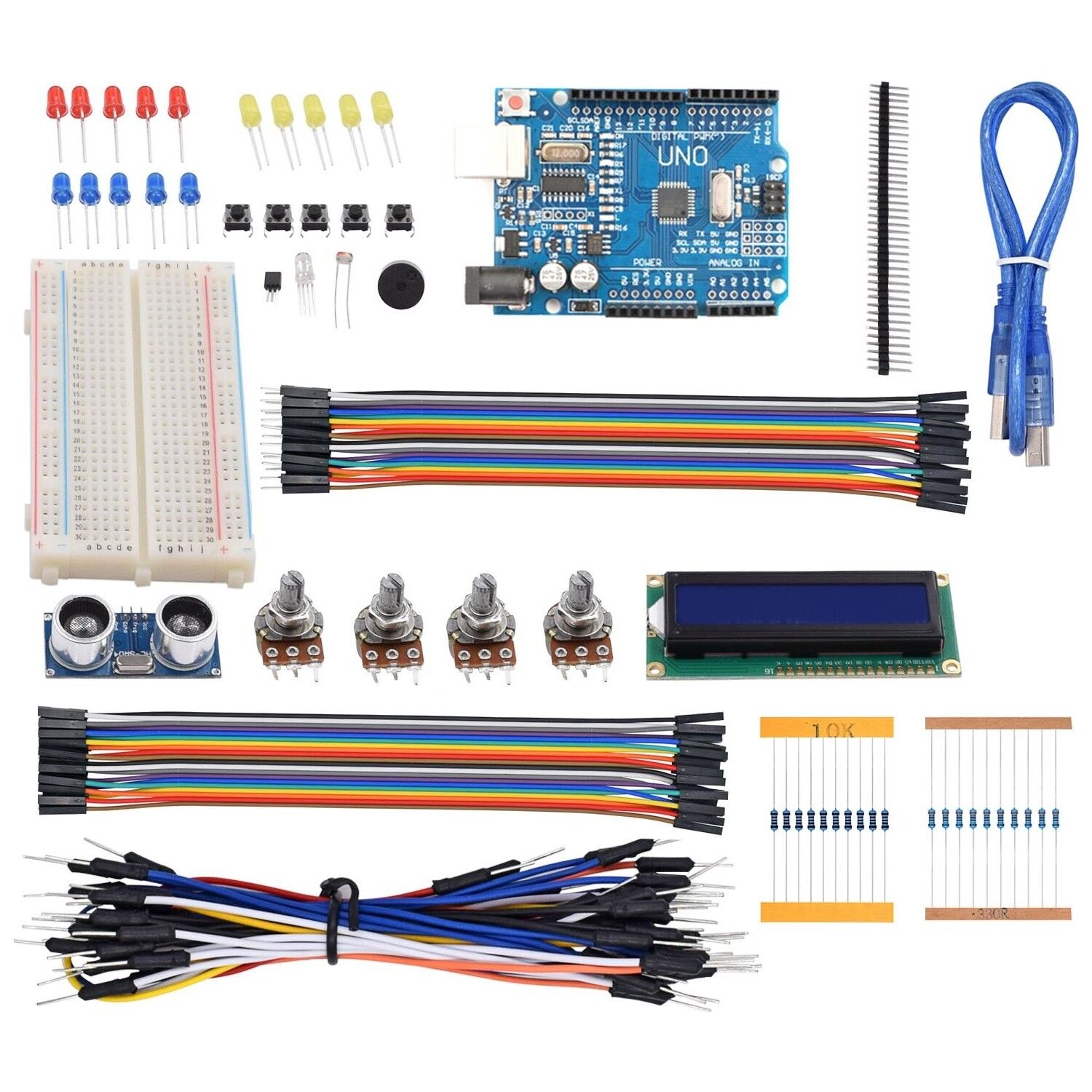 Arduino 124 Parça Uno R3 Robotik Kodlama Süper Başlangıç Seti T1