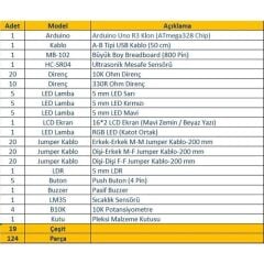 Arduino 124 Parça Uno R3 Robotik Kodlama Süper Başlangıç Seti T1