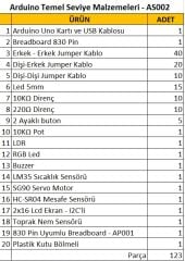 Arduino Temel Seviye Kodlama Seti - AS002