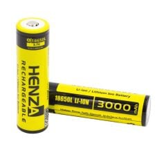 Henza 18650L 3.7V 3000mAh Li-ion Şarjlı Pil - Başlı