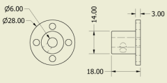 Bağlantı Aparatı 6mm Delikli (2 Adet) - 6mm Göbek