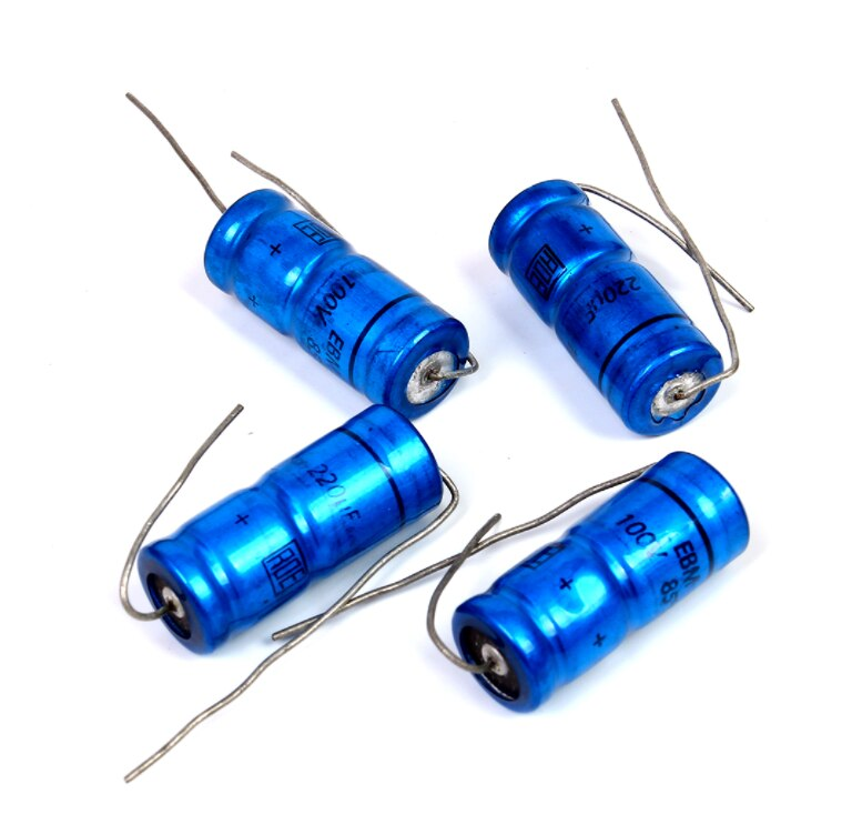 220uf 100v Axial Yatık Kondansatör - 42x18mm