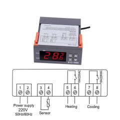 STC-1000 220V AC 10A Ekranlı Sıcaklık Kontrol Modülü