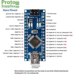 Arduino Nano Klon USB Chip CH340 + USB Kablo