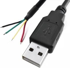 Açık Uçlu Usb Erkek Kablo 100cm 2 Amper Data Kablosu