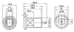 12mm Elektronik Anahtarlı Aç Kapa Kilidi - 1/2' Key Switch SPST